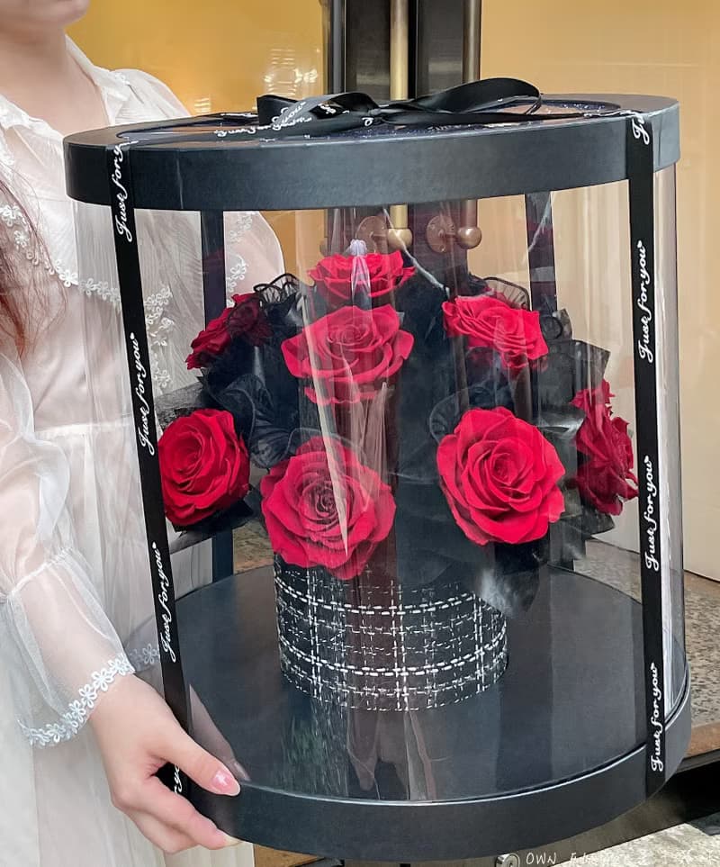巨型抱抱桶/小香風永生花桶/永生花禮盒/玫瑰抱抱桶/情人節禮物