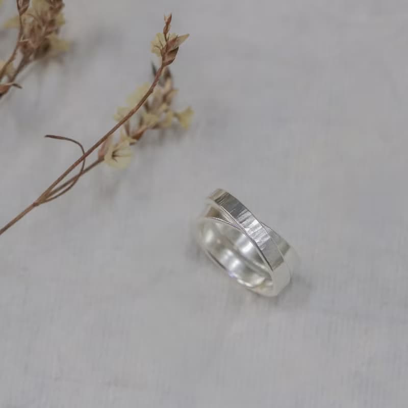 質感雙圈 純銀戒指
