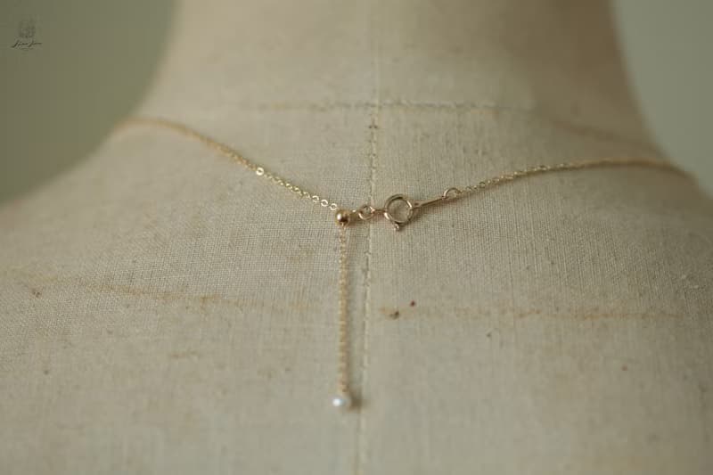 微笑珍珠項鍊│14KGF 包金注金 天然珍珠