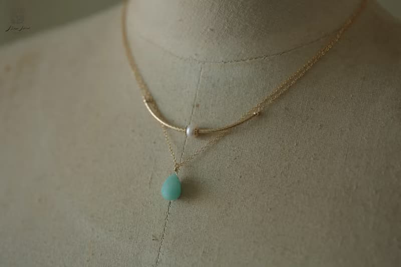 微笑珍珠項鍊│14KGF 包金注金 天然珍珠