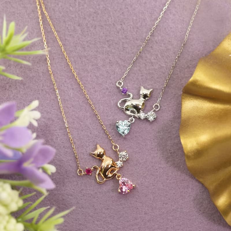 デバリエ yg802-rub 7月誕生日プレゼント ルビー 誕生石 天然石 揺れる ネックレス レディース アレルギーフリー シルバー ラッピング付