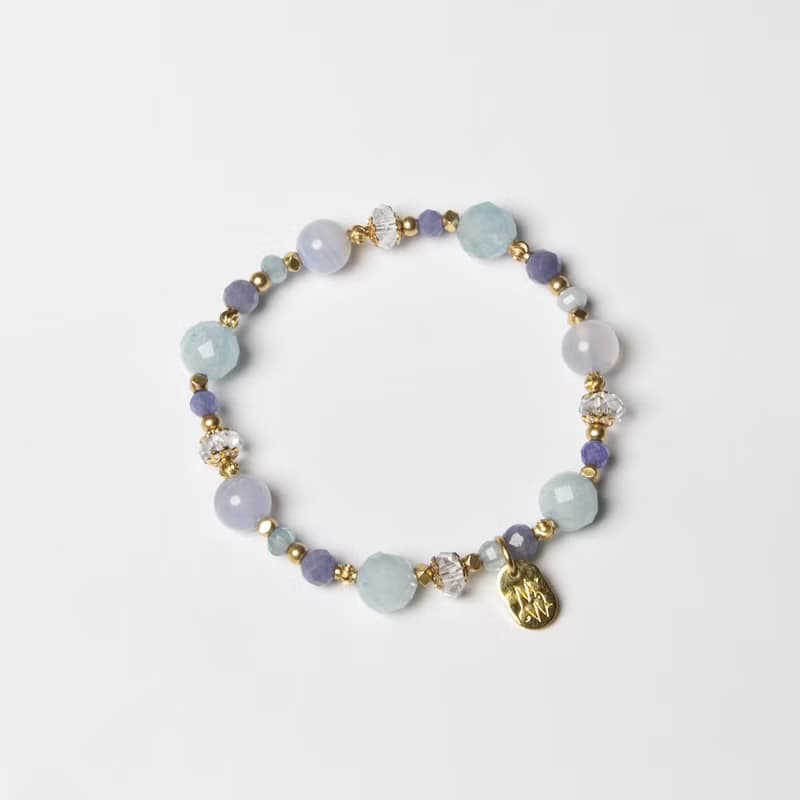 無憂年代 // C1461藍紋瑪瑙海藍寶手鍊