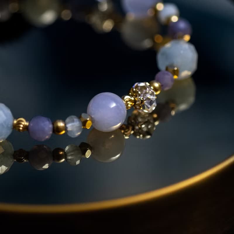 無憂年代 // C1461藍紋瑪瑙海藍寶手鍊