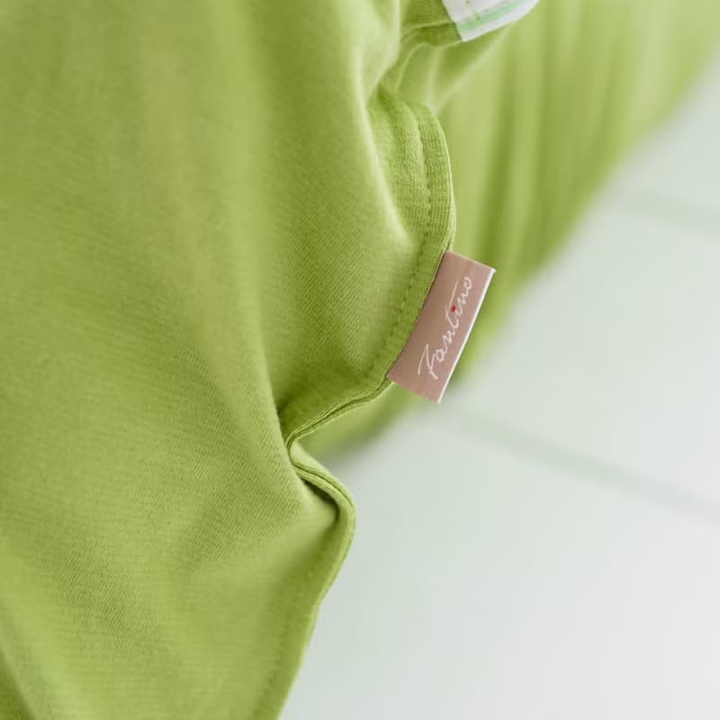 (單人)膠原狐狸緹花寢具-狐狸點點/抹茶綠∣床包、被套、枕套