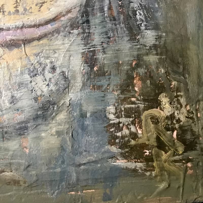 Thinking monkey original oil painting on stretched canvas