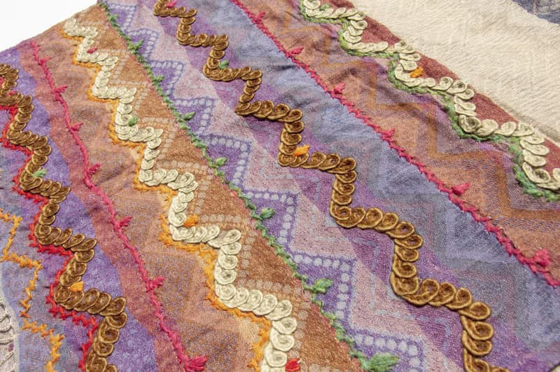 喀什米爾Cashmere/水煮羊毛披肩/針織圍巾/刺繡圍巾/羊絨披巾-花