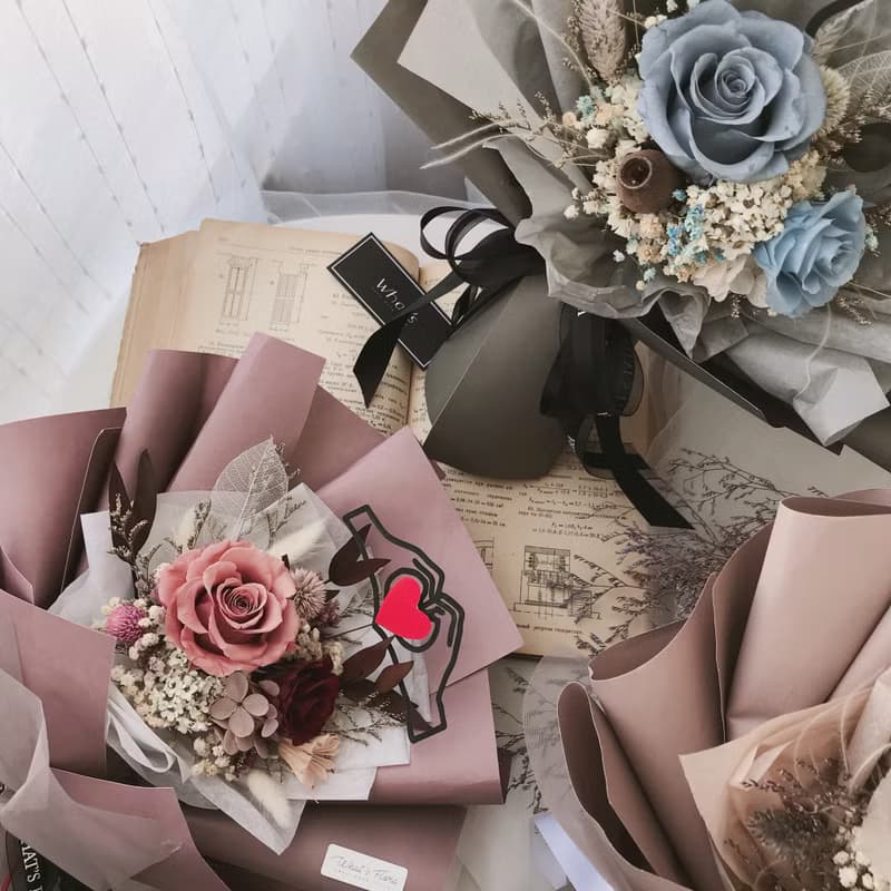 情人節花束\茱萸粉\永生花花束