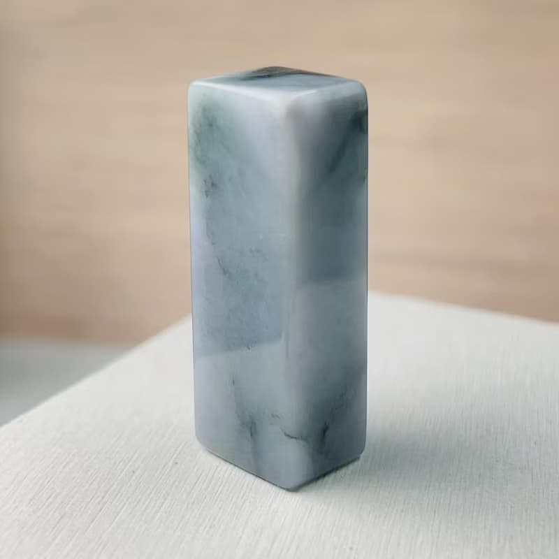 飄烏雞翡翠印章 | 天然緬甸玉A貨翡翠 | 送禮
