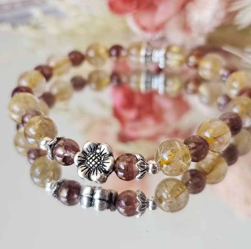 光影之間富貴臨門-純銀水晶手鍊款/高品鈦晶/美品極光23/招財