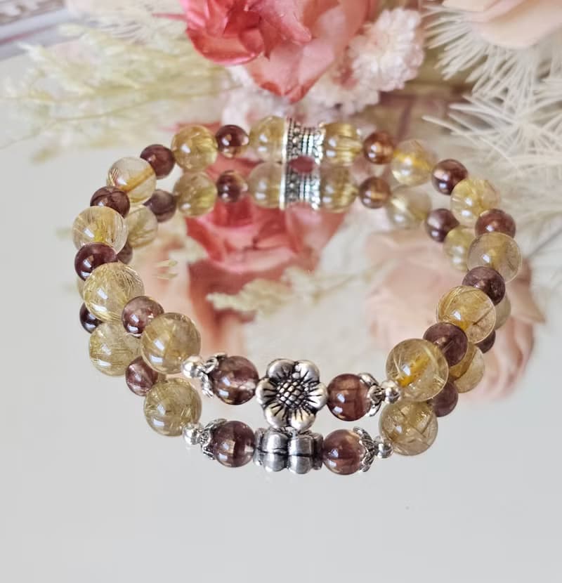 光影之間富貴臨門-純銀水晶手鍊款/高品鈦晶/美品極光23/招財