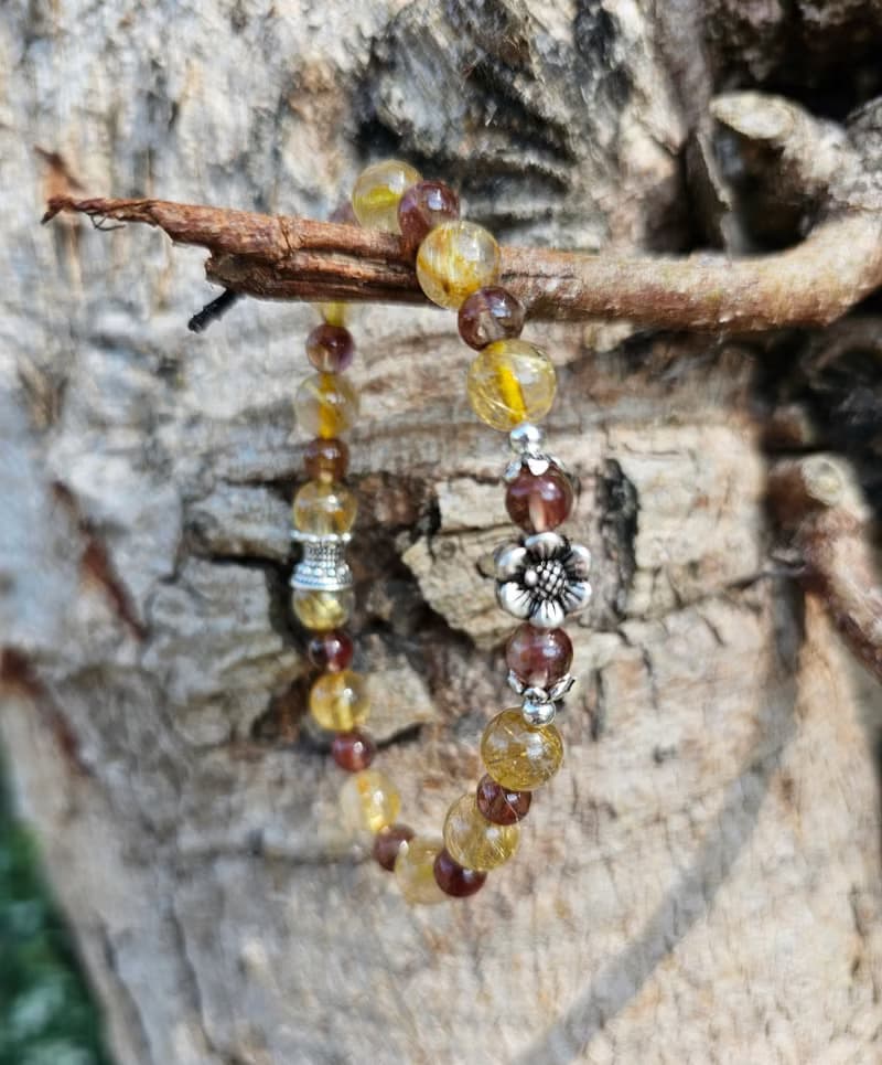 光影之間富貴臨門-純銀水晶手鍊款/高品鈦晶/美品極光23/招財