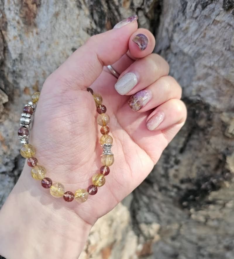 光影之間富貴臨門-純銀水晶手鍊款/高品鈦晶/美品極光23/招財