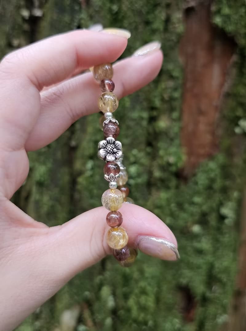 光影之間富貴臨門-純銀水晶手鍊款/高品鈦晶/美品極光23/招財