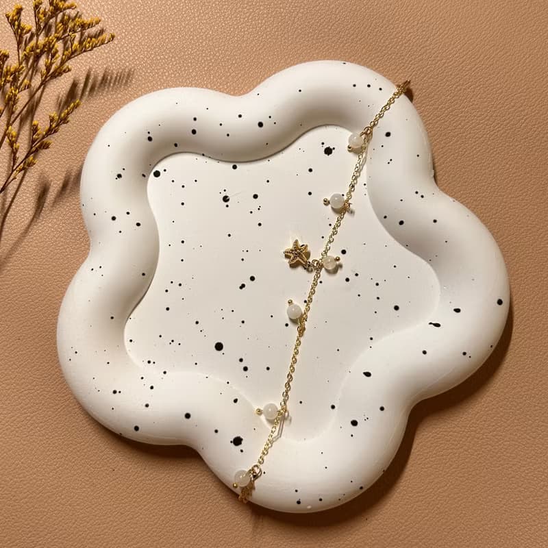 療癒系列No1. 被理解 14K金鍊 × 藍光月光石 × 海星-水晶手鍊