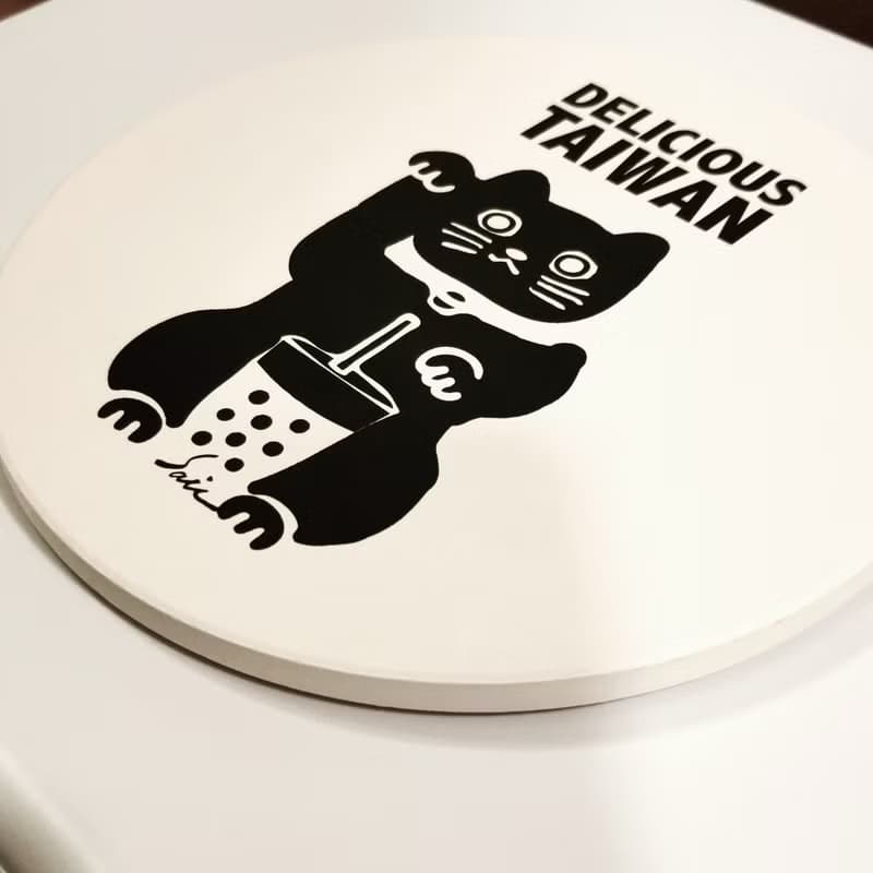 招財貓 喵 貓咪 黑貓 陶瓷鍋墊 陶瓷杯墊 陶瓷 耐熱 抗熱 鍋墊