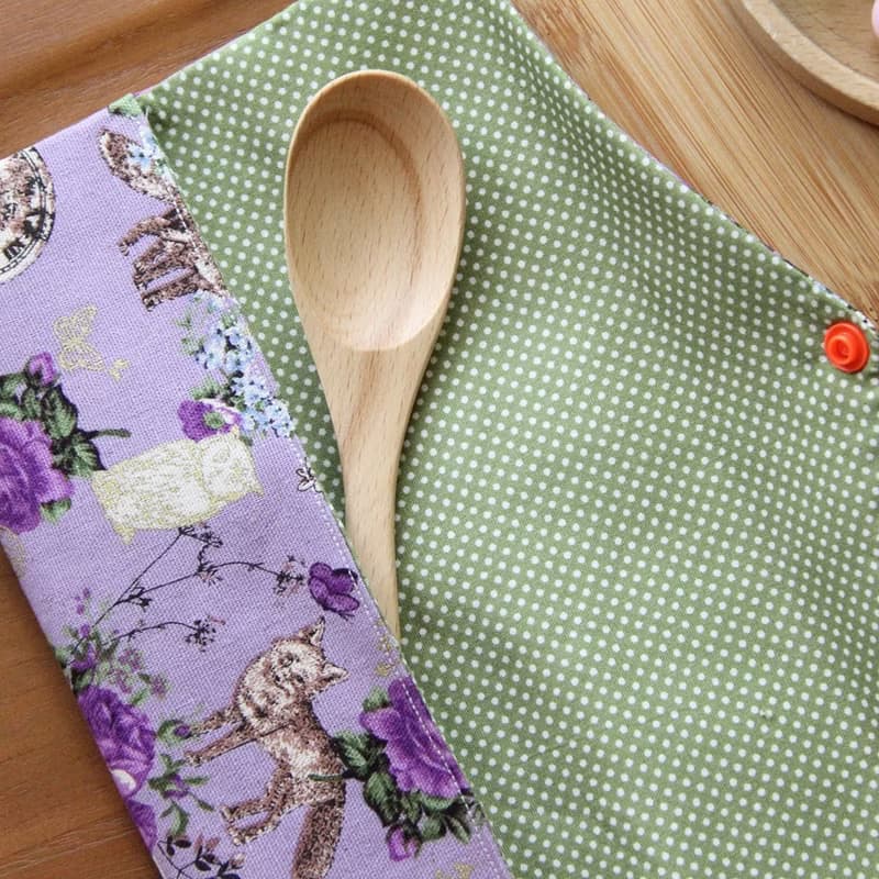 文青風環保筷袋 ~一種相思 神秘紫  夢幻 氣質玫瑰 收納 手作