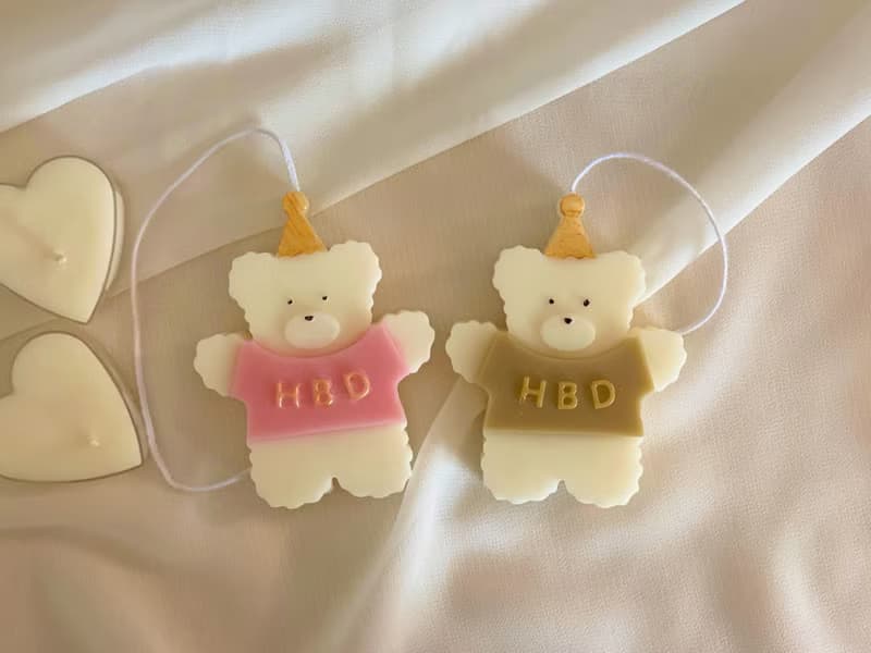 生日小熊 香氛蠟燭 擺飾 單入