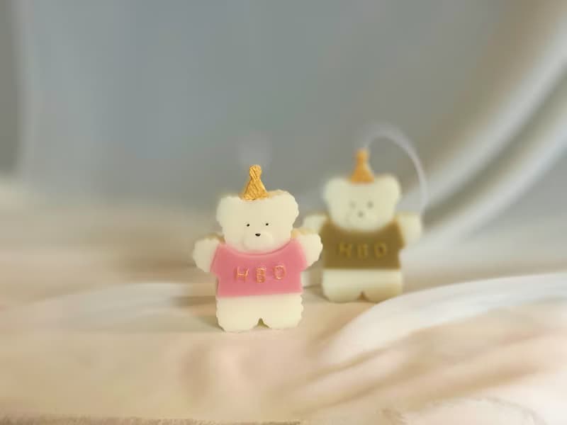 生日小熊 香氛蠟燭 擺飾 單入