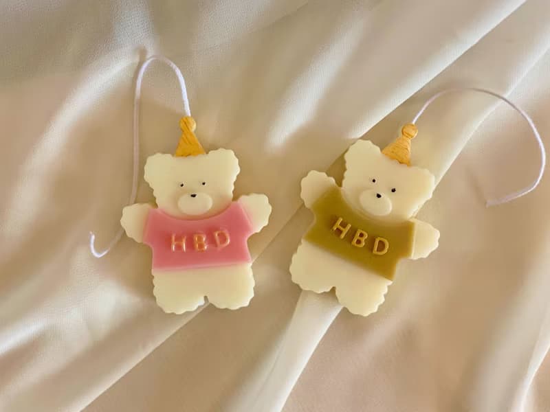 生日小熊 香氛蠟燭 擺飾 單入