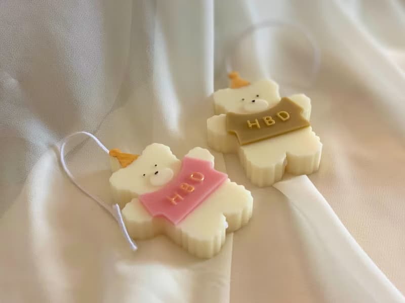 生日小熊 香氛蠟燭 擺飾 單入