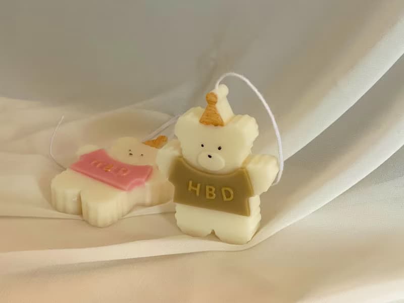 生日小熊 香氛蠟燭 擺飾 單入