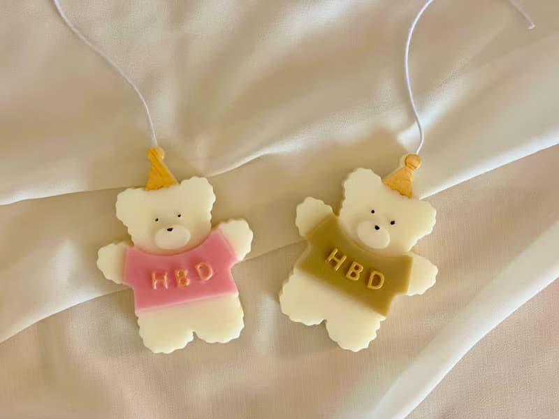 生日小熊 香氛蠟燭 擺飾 單入