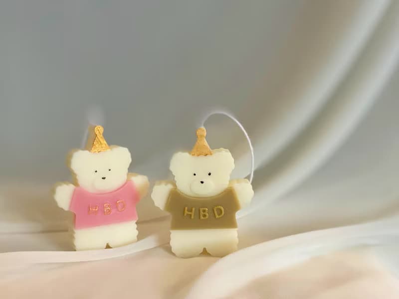 生日小熊 香氛蠟燭 擺飾 單入