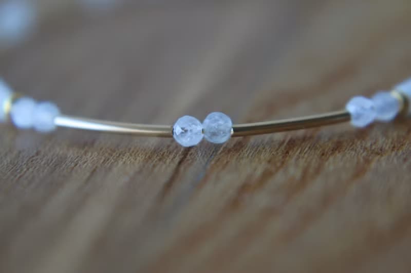 手鍊 月光石 14k包金 - 星空 -