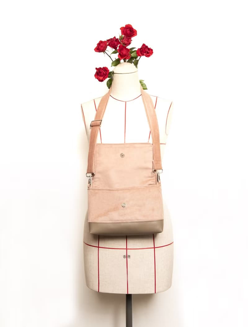 香港製造/設計師原創/純素皮革/燈芯絨/手袋/斜揹包/側揹包