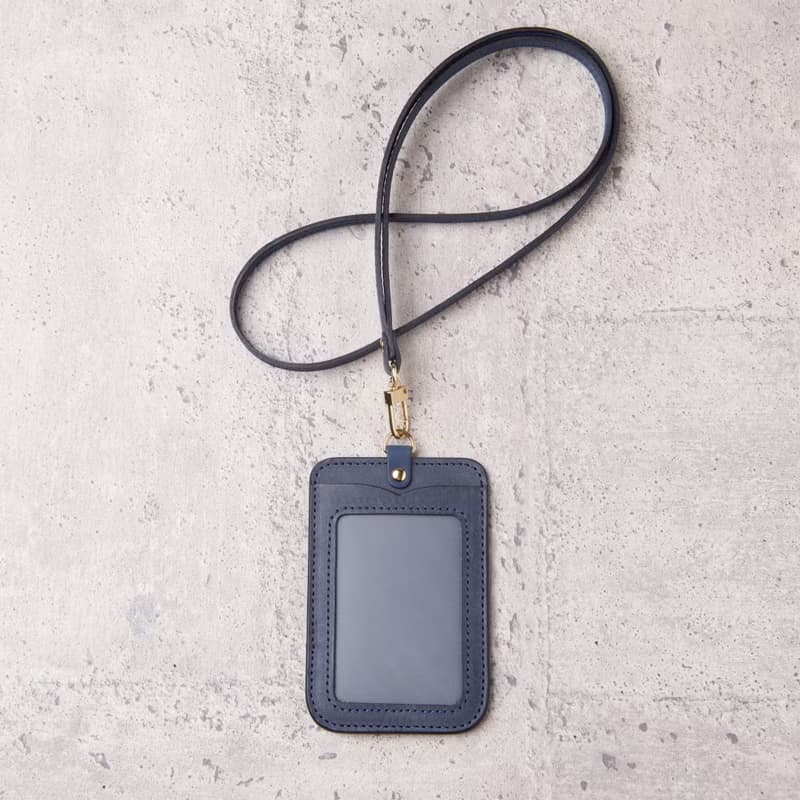 直式證件夾 ID Card Holder / 灰藍Gray Blue / 免費刻字
