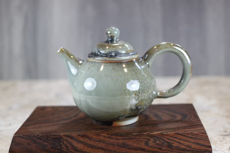 【母親節禮物】柴燒天目釉 手拉坯茶壺 名家葉敏祥手工作品