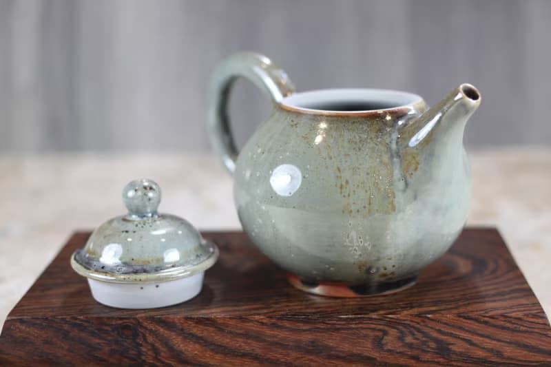 【母親節禮物】柴燒天目釉 手拉坯茶壺 名家葉敏祥手工作品