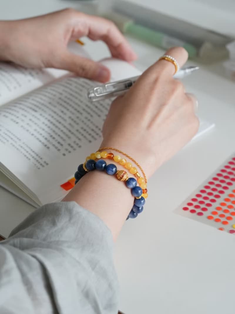 原創手工秋絡天然蜜蠟手串琥珀年年有魚好運s925純銀手鏈生日禮物