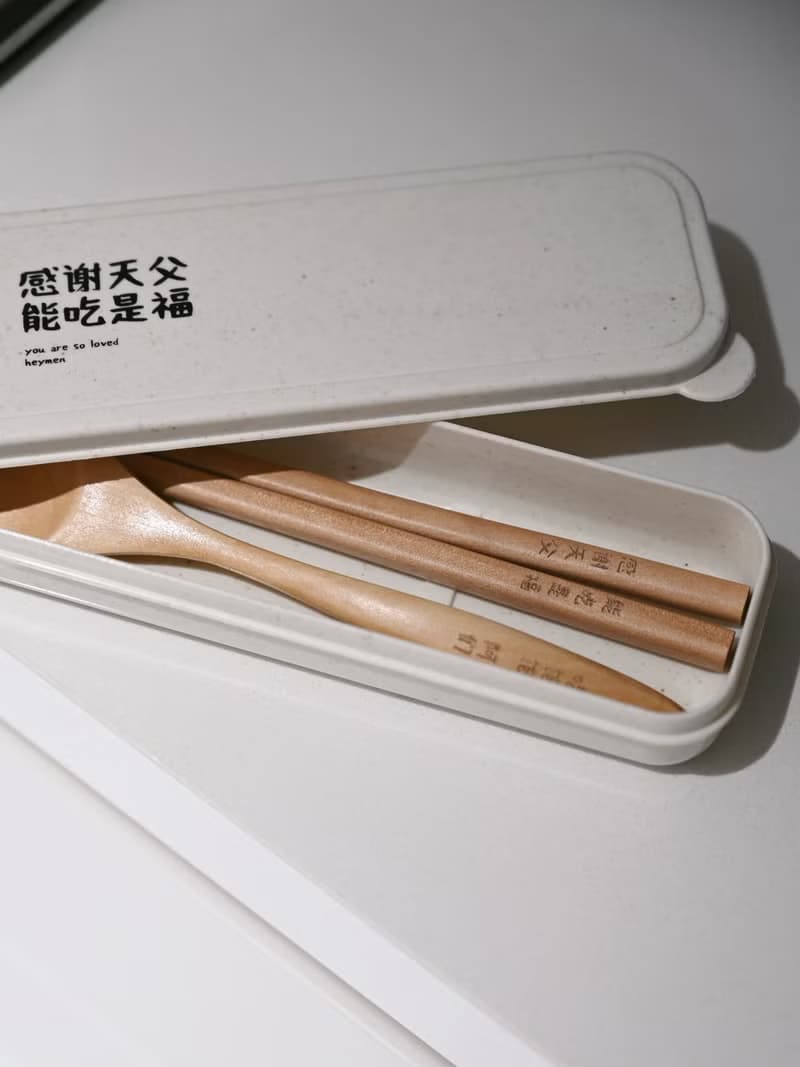 Heymen黑門 吃飽飽 天然實木日系筷子勺子組合便攜環保餐具套裝