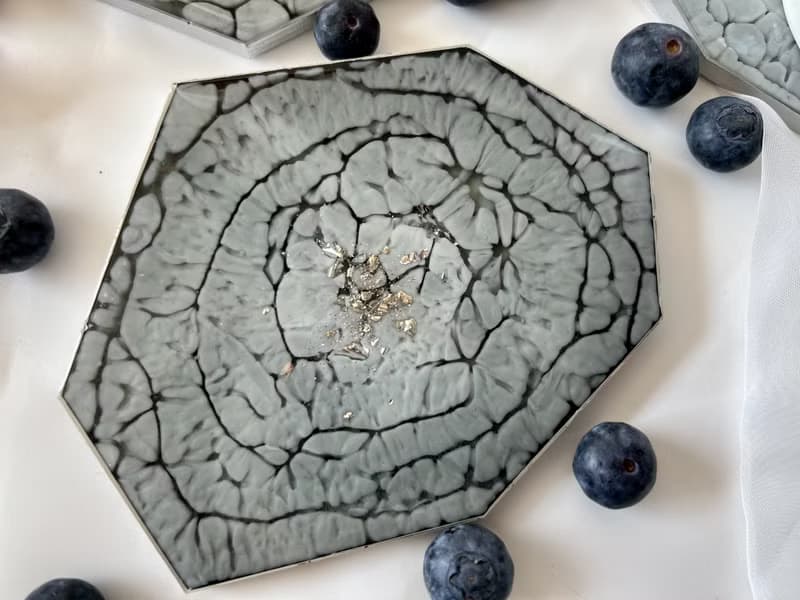 Grey hexagon coasters. Geometric modern coasters.喬遷禮物 杯墊 擺飾 家飾品 創作 世界でたった一つ