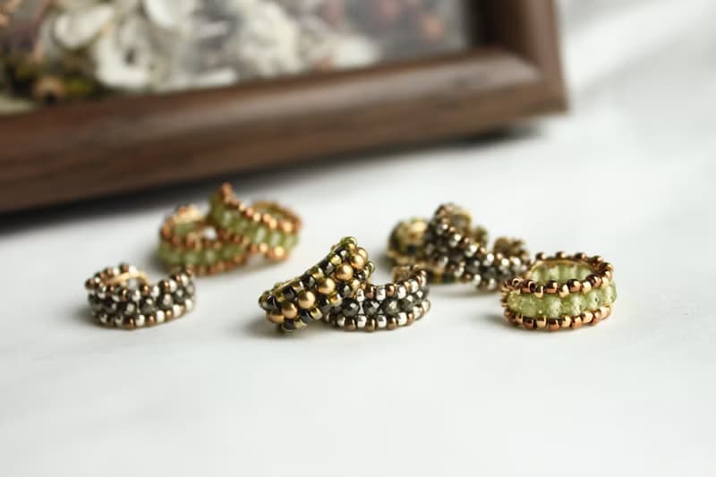 橄欖石耳骨夾 14kgf  橄欖石 耳骨夾 禮物