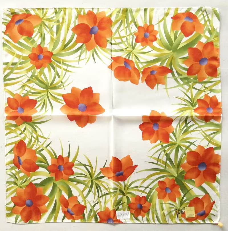 Sybilla Vintage Scarf Floral Bloom 23 x 22.5 inches