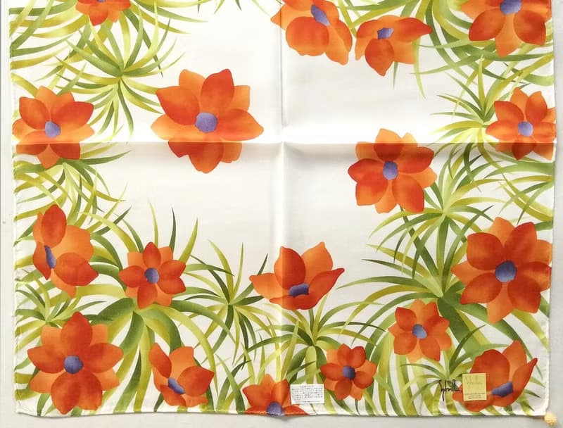 Sybilla Vintage Scarf Floral Bloom 23 x 22.5 inches