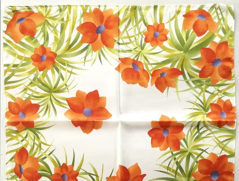 Sybilla Vintage Scarf Floral Bloom 23 x 22.5 inches