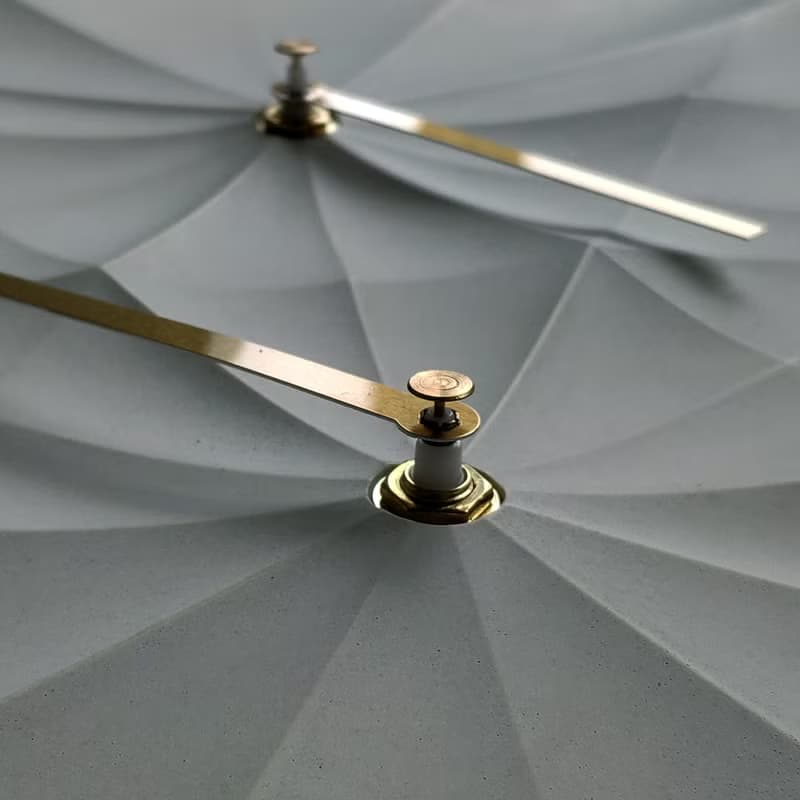 HOMER | 水泥摺紙時鐘 Origami Clock 灰色/曲面/啞光