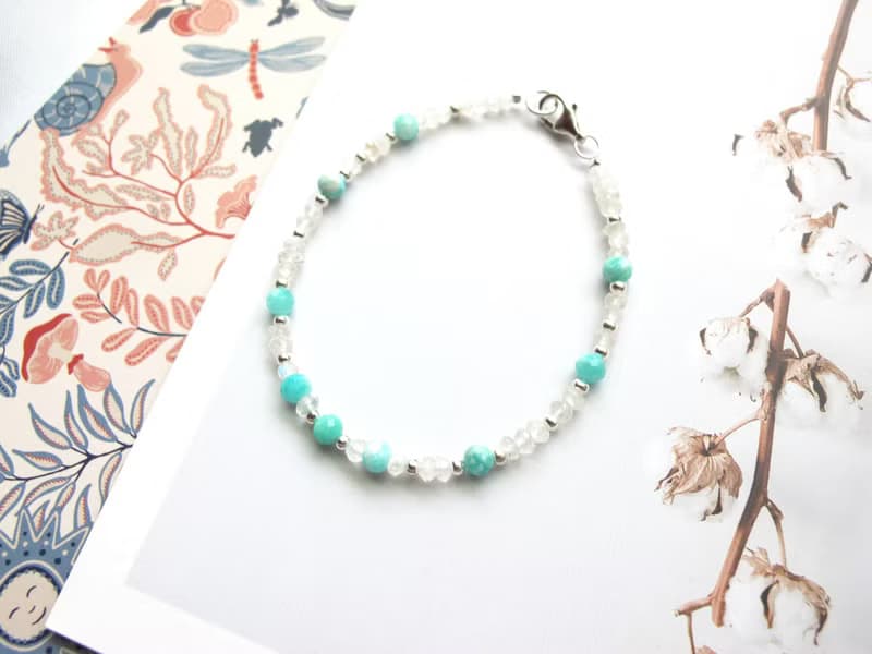 月光石 天河石 925銀飾【小角度系列-天晴】增強工作運