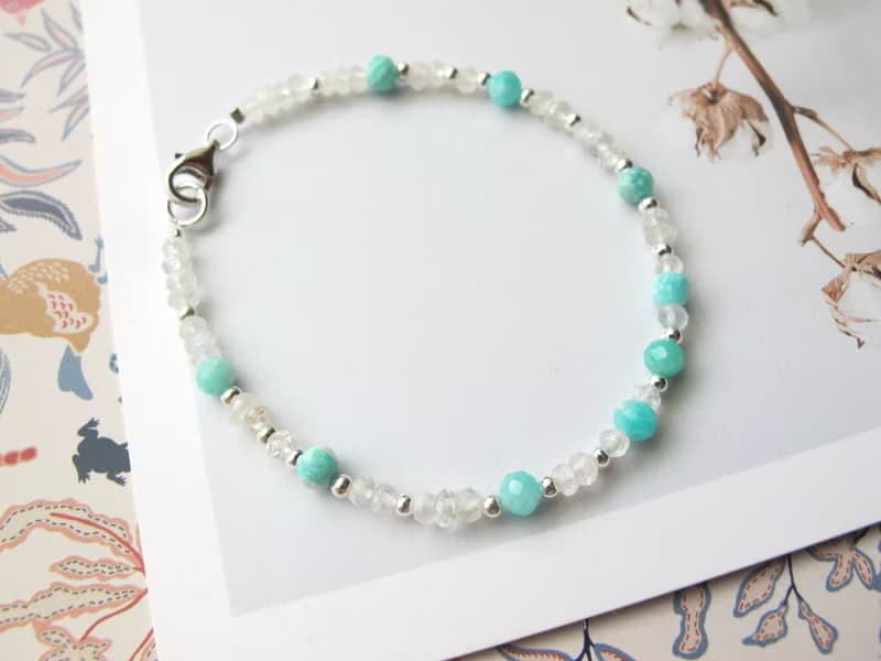 月光石 天河石 925銀飾【小角度系列-天晴】增強工作運