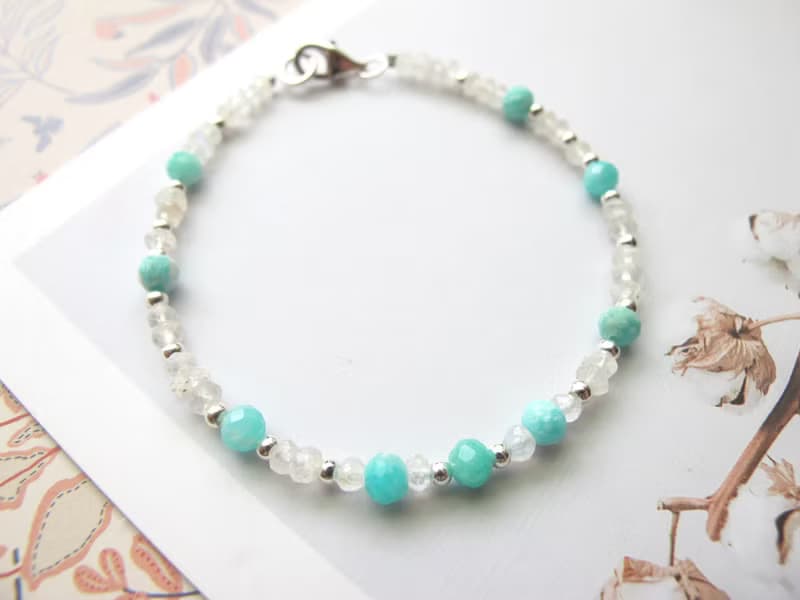 月光石 天河石 925銀飾【小角度系列-天晴】增強工作運