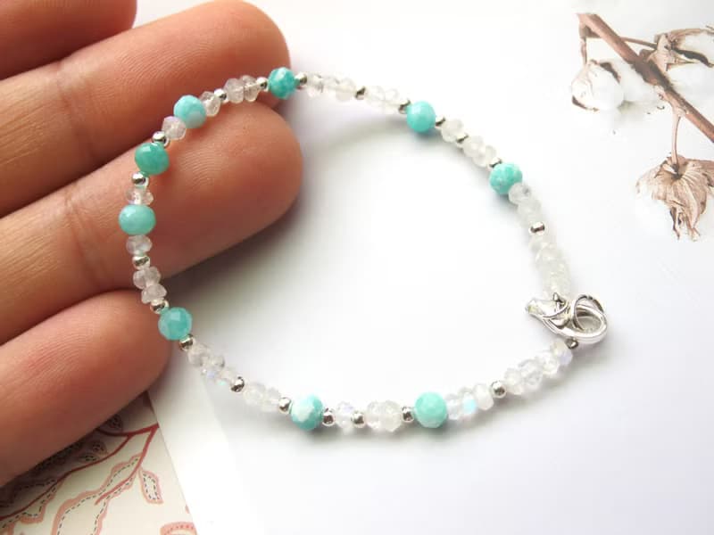 月光石 天河石 925銀飾【小角度系列-天晴】增強工作運