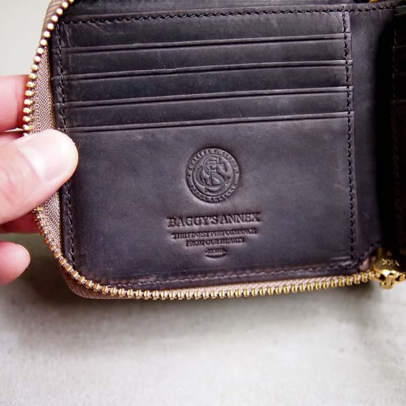 英式經典復古 牛皮拉鍊男性短夾Made in Japan by Baggy Port