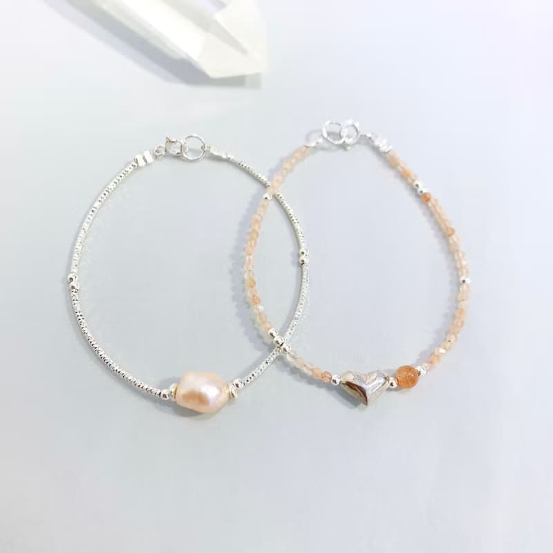 Ops Pearl silver bracelet- 粉膚色/珍珠/極簡/純銀/限定/手鍊