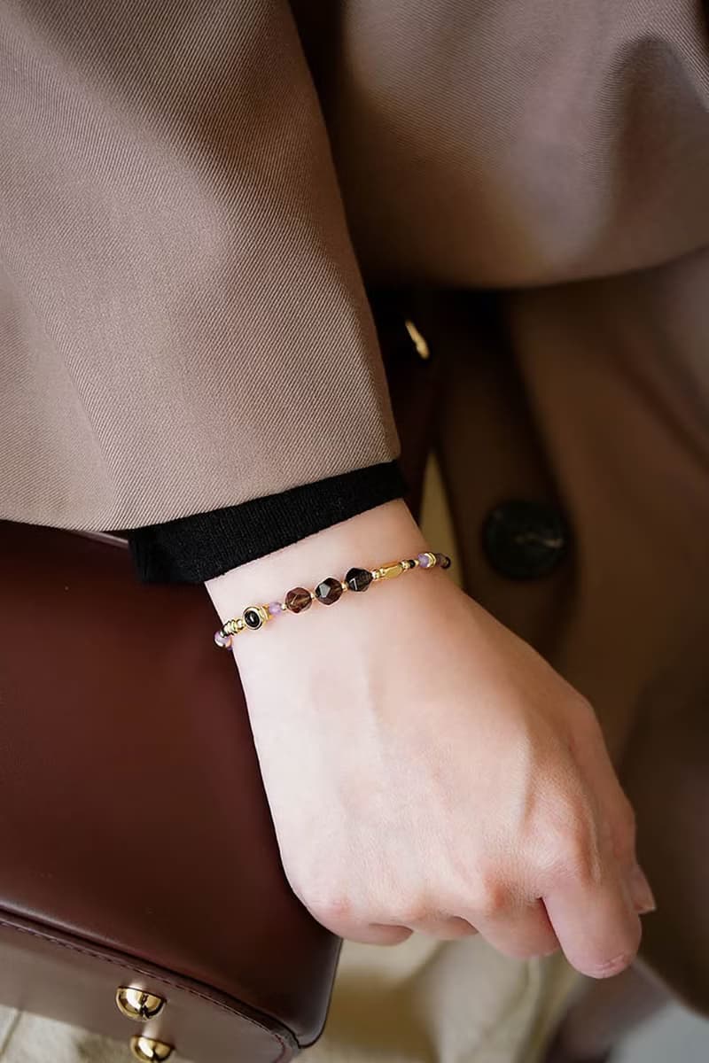 事業 x 茶晶 黑瑪瑙 紫水晶 尖晶石 紅紋石 磁扣【星空浩瀚】手鍊