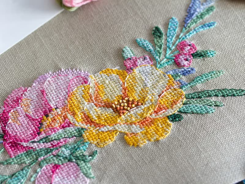 【數位】Watercolor Flower Bouquet I PDF cross stitch pattern