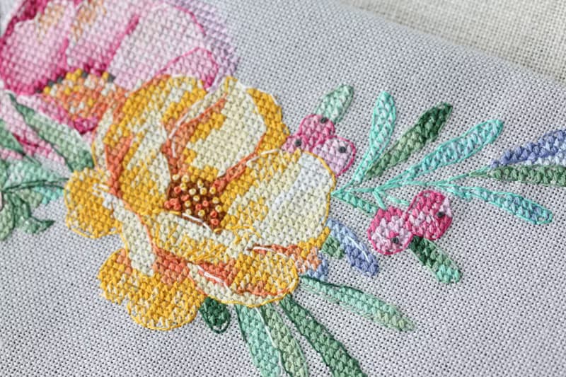【數位】Watercolor Flower Bouquet I PDF cross stitch pattern