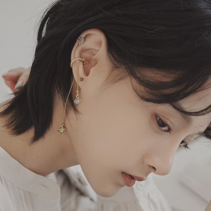 ONCE LITE | 暮光系 - 遊牧 * 赫基蒙水晶 耳骨夾 耳夾